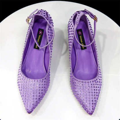 Women's Heels & Bag Set – Rhinestone-Embellished Designer Shoes Perfect for Weddings & Special Occasions