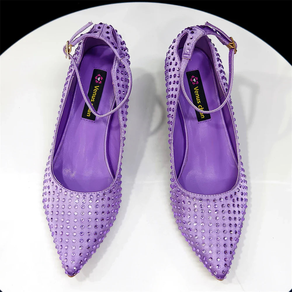 Women's Heels and Bag Set – Elegant Rhinestone Designer Shoes for Weddings & Special Occasions