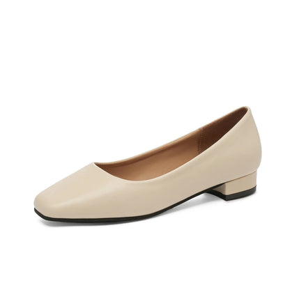 Spring Autumn Women Elegant Square Toe Low Heel Shallow Cut Single Shoes Casual Pumps Shoes for Women 35-41 Platform Shoes