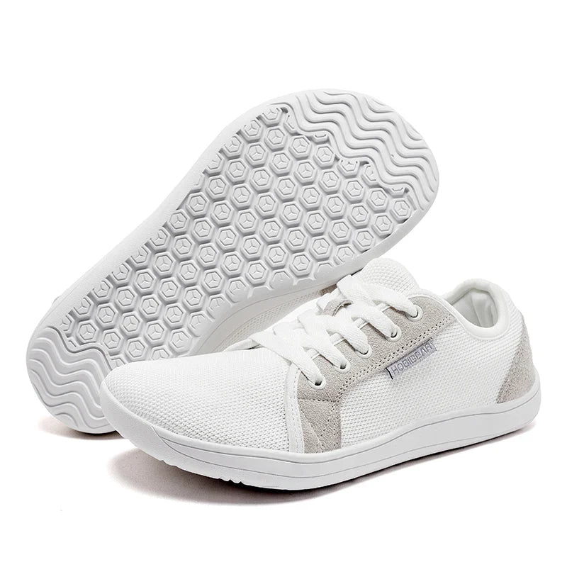 Tênis Esportivo Casual Unissex de Corrida com Cadarço e Zero Drop, Bico Largo, para Caminhada ao Ar Livre