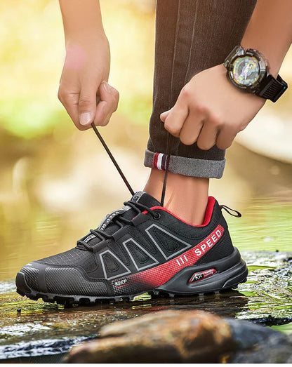 Sapatilha de Trekking Impermeável Masculina, Tênis Esportivo para Excursão, Tênis de Trekking de Amarrar, Sapatilha de Trekking Feminina, Tênis Tático Antiderrapante para Caça