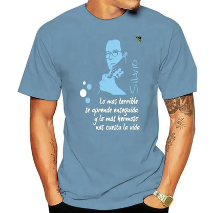 Cotton fashion 2022 trend T-shirt Printed crew neck short sleeve casual The Great Silvio Rodriguez T Shirts Men Printing