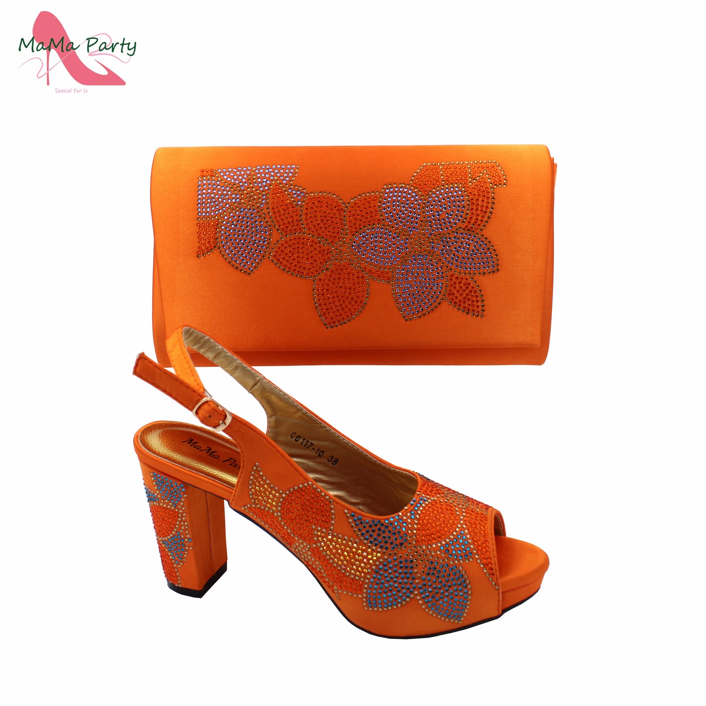 2024 Italian Design Shoes and Bag Set in Pink Color High Quality New Arrivals with Shinning Crystal for Wedding Party