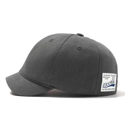 Trucker Style Short Brim Baseball Cap Adjustable Cotton Sunscreen Hat Nylon Fastener Tape Dad Hat Men Women