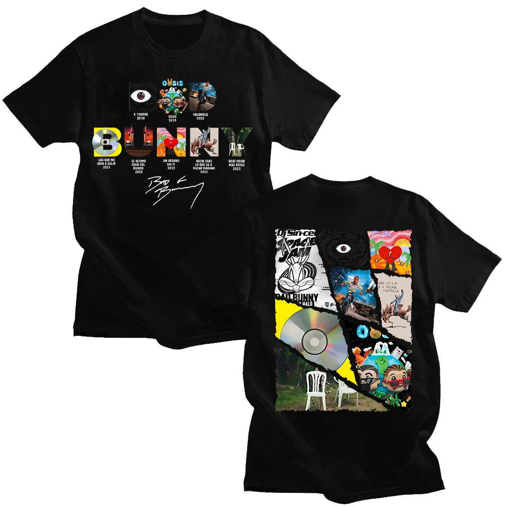 Bad Bunny Fashion 2025 New Cotton Tshirts Vintage Funny Frog Debí Tirar Más Fotos Tees Women Men Design Aesthetic Top Y2K Trends