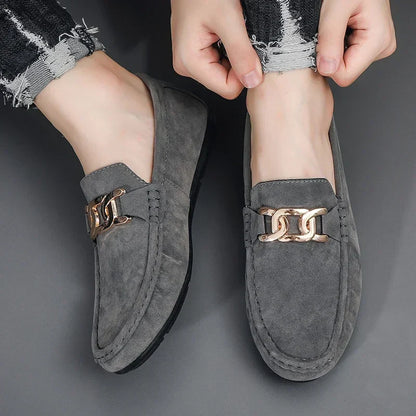 Fashion Suede Men Casual Shoes  Breathable Comfort Slip-on Mens Driving Shoes Luxury Brand Men Loafers Mens Lazy Shoes Moccasin