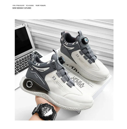 Tênis Masculino com Fivela Rotativa Confortável Antiderrapante Cadarço Durável para Atividades ao Ar Livre