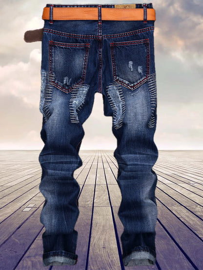 American youth trend to make old men's straight jeans
