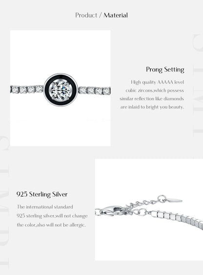 925 Sterling Silver Shinning Stackable Bracelets Stars Geometric Heart Water Drop CZ Tennis Bracelets For Women Jewelry