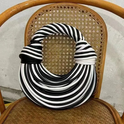 Luxury Designer Handbags Hand-woven Noodle Bag Knot Bag silver Dinner Bag