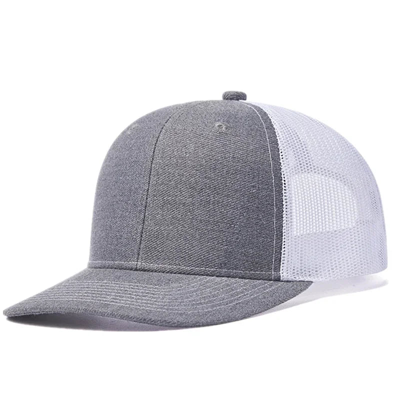 Unisex Cap Slight Curved Brim Style Trucker Hat  Men & Women Casual Outdoor Breathable Summer Cap