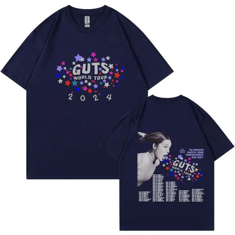2025 Olivia Male Female Rodrigo Singer Cotton Clothes Fashion Short Sleeve O Neck Tees Unique Men Clothing Shirts Graphic Tee