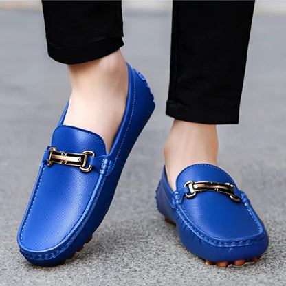 Shoes Men Handmade PU Leather Loafer Casual Driving Flats Slip-on Shoes Luxury Comfy Moccasins White Loafers Shoes for Men
