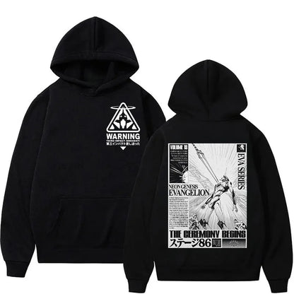 Anime Eva Printing Hoodies Women Sweatshirts Gothic Y2k Tops Vintage Grunge Clothes Oversized Hoodie Harajuku Goth Streetwear