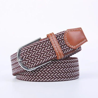 Women's Belt Fashion Casual Woven Elastic Belt Outdoor Sports Military Tactical Strap Climbing Work Belt Unisex Jeans Pants