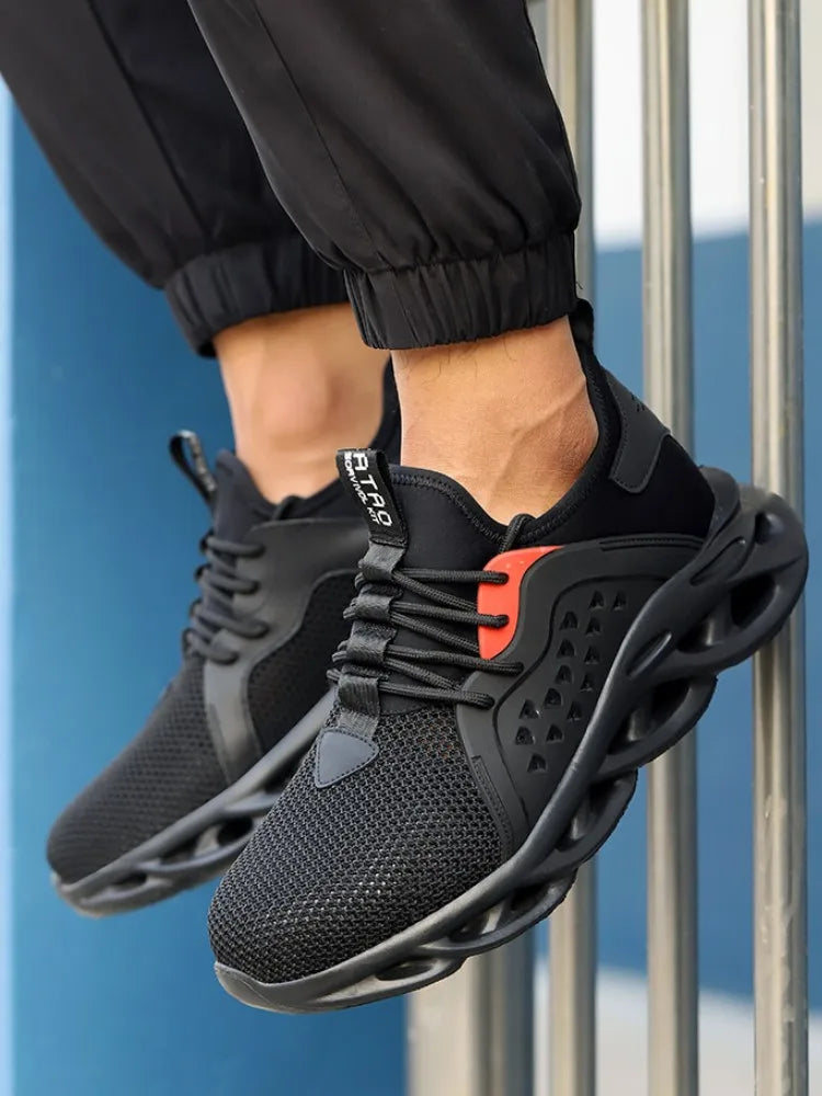 Comfortable Indestructible Safety Shoes Men Work Sneakers Light Security Boots Men Puncture-Proof Work Boots Steel Toe Shoes