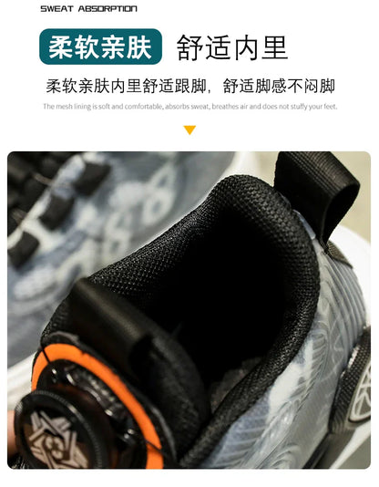Kids Basketball Shoes Non-slip Breathable Basketball Training Sneakers Boys Girls Athletic Shoes Luminous Children Running Shoes