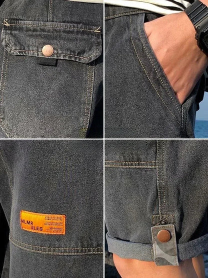 Men's Short Jeans Pants Cargo Big Size Oversize Male Denim Shorts Very Micro Cut Original Cowboy Korean Fashion Xxxl Xl Popular