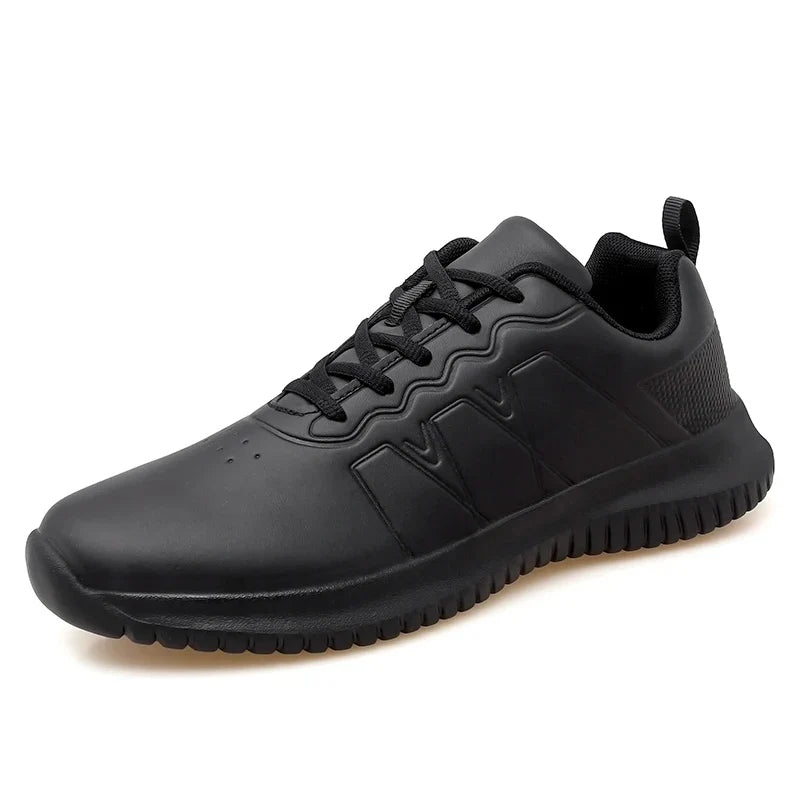 Causal Chef Shoes four Season new Lightweight Soft Sole Comfort Oil proof Men and Women's Chef Business Work Leather Shoe