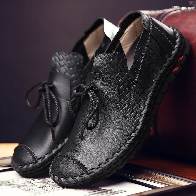 Spring Handmade Leather Men Shoes Casual Sneakers Slip On Loafers Men Driving Soft Leather Shoes Men Hot Sale Zapatillas Hombre