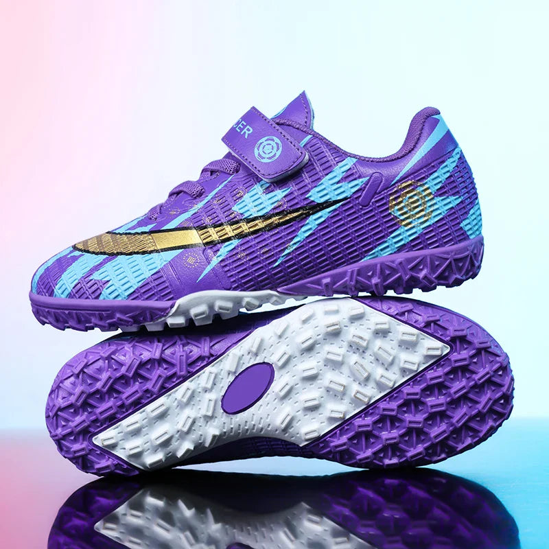 New Child's Football Shoes Society Professional Original Child's Society Cleats Kid Sneakers Indoor Soccer Trainers Youth Sports
