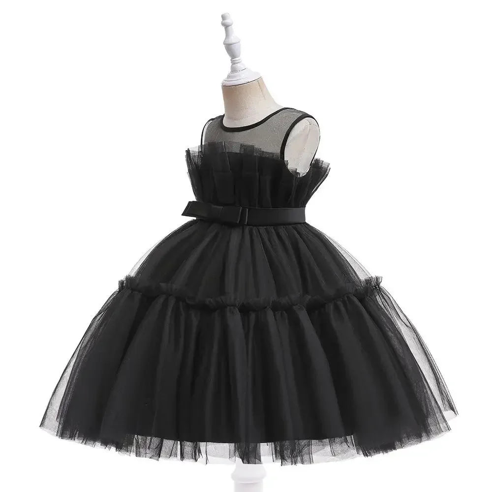 Baby Yellow Dress For Girls Kids Wedding Bridesmaid Dresses Toddler Tulle Birthday Princess Party Dress Infant Outfits Vestidos