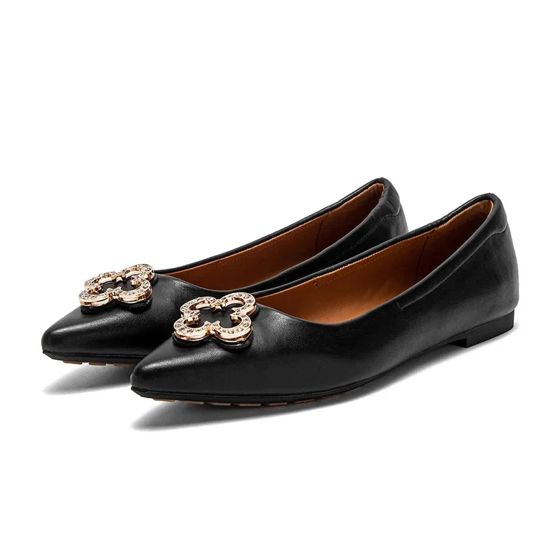 Women's Flat Shoes Summer New Pointed Black Business Women's Shoes Commuter CHCH 2025