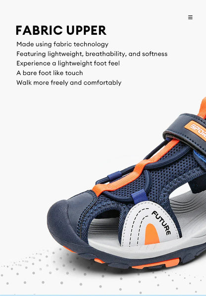Kids Sports Sandals Breathable Mesh Lightweight Non-Slip Comfortable Outdoor Summer Shoes for Boys and Girls Quick-Dry Design