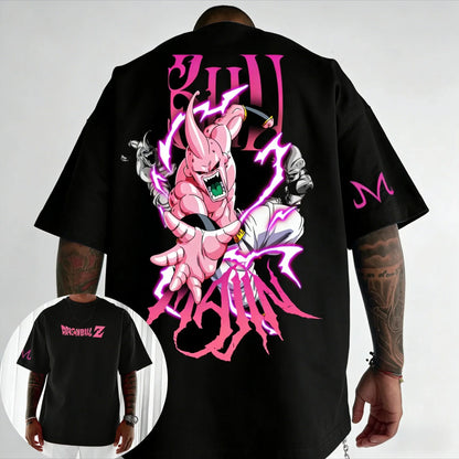 Anime T-shirt Summer New Majin Buu Co Branded Men and Women Harajuku Loose Casual Parent Child Short Sleeve