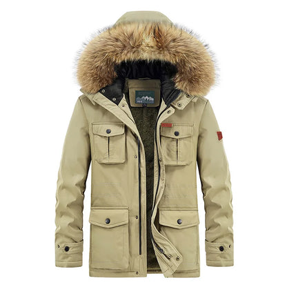 plus size 8XL Men hooded Fashion Mens Parkas Thicken Male Thick Warm Coat Parkas Hooded Winter Windproof Man Jacket Parka mens