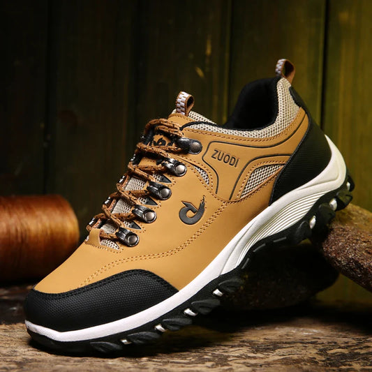 Sapatos de Caminhada Masculinos Impermeáveis de Couro para Exterior PU Sapatos Masculinos Resistentes ao Desgaste para Trekking Caminhada Caça Tênis Táticos