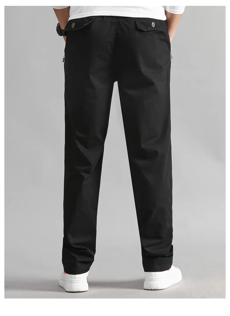 Explosions men's overalls casual pants cotton loose summer thin fashion long pants men's pants.