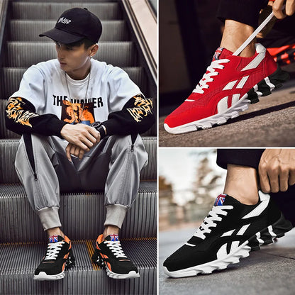 Men's and women's running shoes breathable casual sneakers anti-slip vibration comfortable walking shoes 36-48