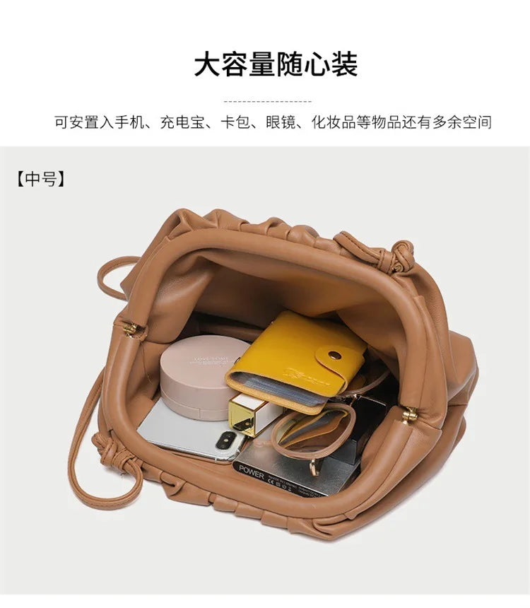 Soft Pu Leather Women Shoulder Bag High Quality Small Cloud Crossbody Bags for Women Fashion Female New Handbags Messenger Bags
