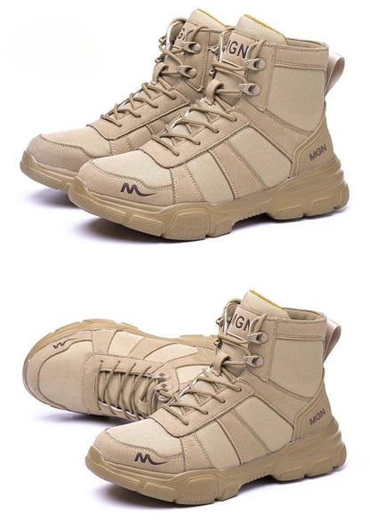 Camouflage Steel Toe Cap Non Slip Industrial Shoes Men and Women Safety Shoes Anti-Scalding Anti-Smash Anti-Puncture Work Boots