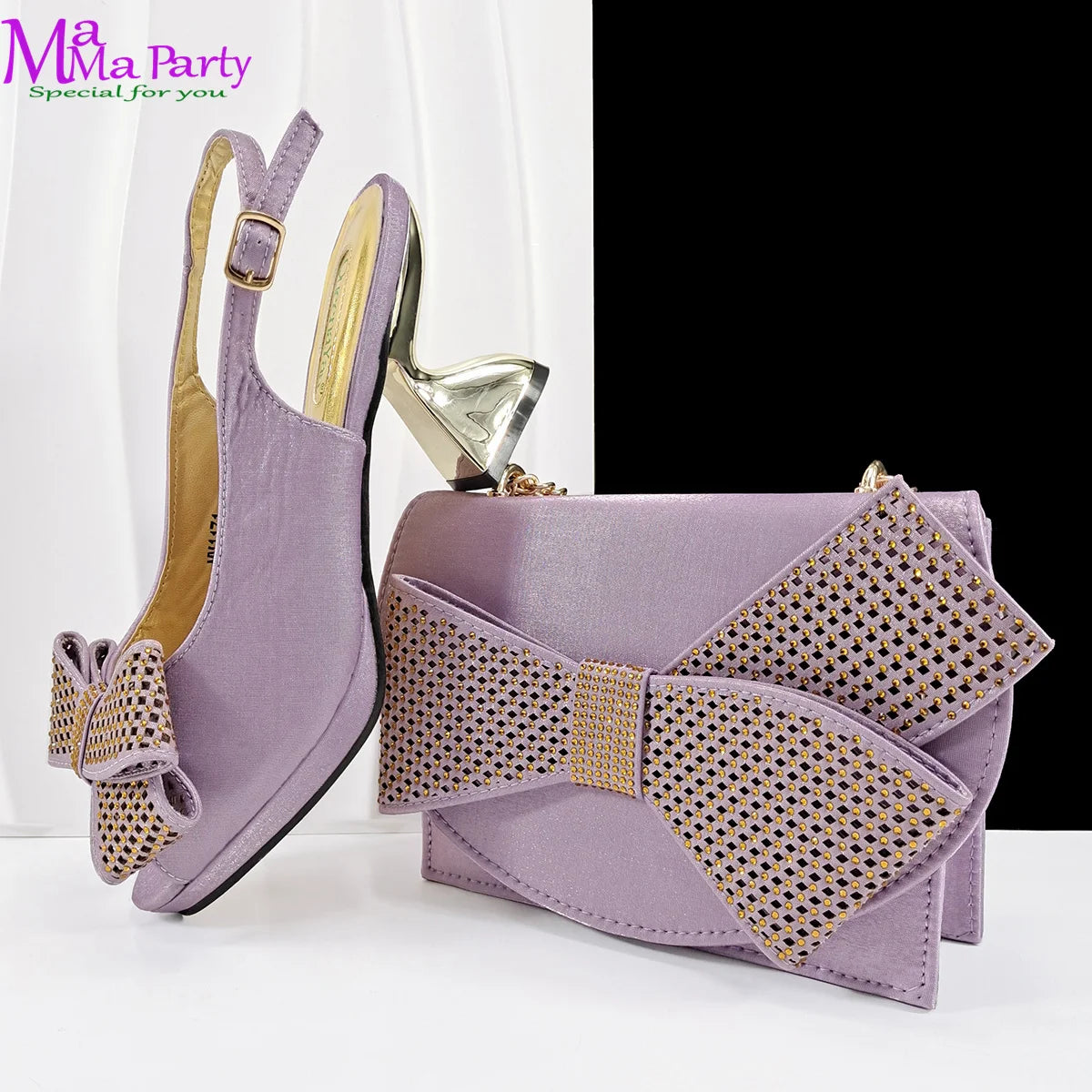 2025 High Quality Fashion New Design Super High Heels in Sky Blue Color Special Mature Italian Women Shoes and Bag Set
