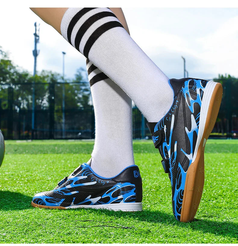 Children Football Shoes Professional Indoor Non Slip TF/FG Fast Grass Boys Match Wear Resistant Training Football Shoes for Kids