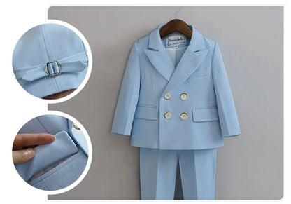 Flower Boys Photography Suit Baby Kids Formal Ceremony Costume Children Birthday Wedding Party Dress Performance Tuxedo Set