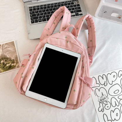Mini Backpack Ins Niche Japanese and Korean Style Elementary School Student Bag Printed Small Backpack New Casual Backpack