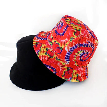 New Street Graffiti  Men's Bucket Hat Double-Sided Hip Hop   Outdoor Women Caps Beach Sun Protect Fishing Unisex Bonnet