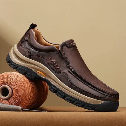 Spring 2025 New Men's Shoes: Versatile Casual Shoes, British Middle-aged Dad Shoes, and Fashionable Business Leather Shoes