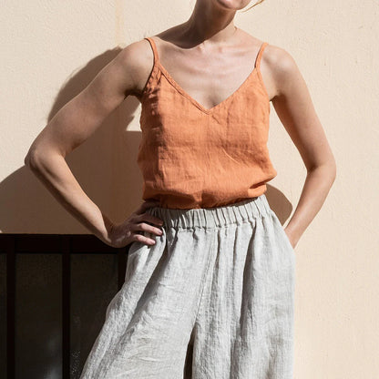Vintage Cotton Linen Women's Summer Tank Top Sleeveless Harajuku Basic Cuasal Female Top For Girls Camisole Women Clothing