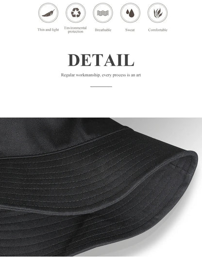 Big Head Man Large Size Bucket Hats Boy 60-63cm Plus Size Summer Fisherman Cap