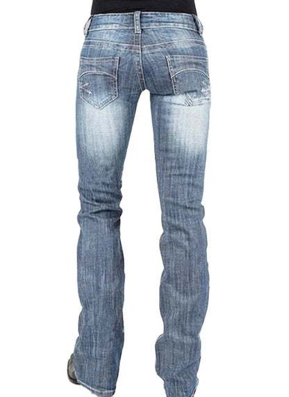 Low Waist Skinny Washed Distressed Streetwear Denims Trousers