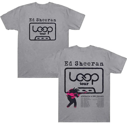 2026 New Ed Sheeran LOOP Australian Tour T Shirts Summer Fashion Women Men Streetwear Hip Hop Singer T-shirts for Fan Gifts