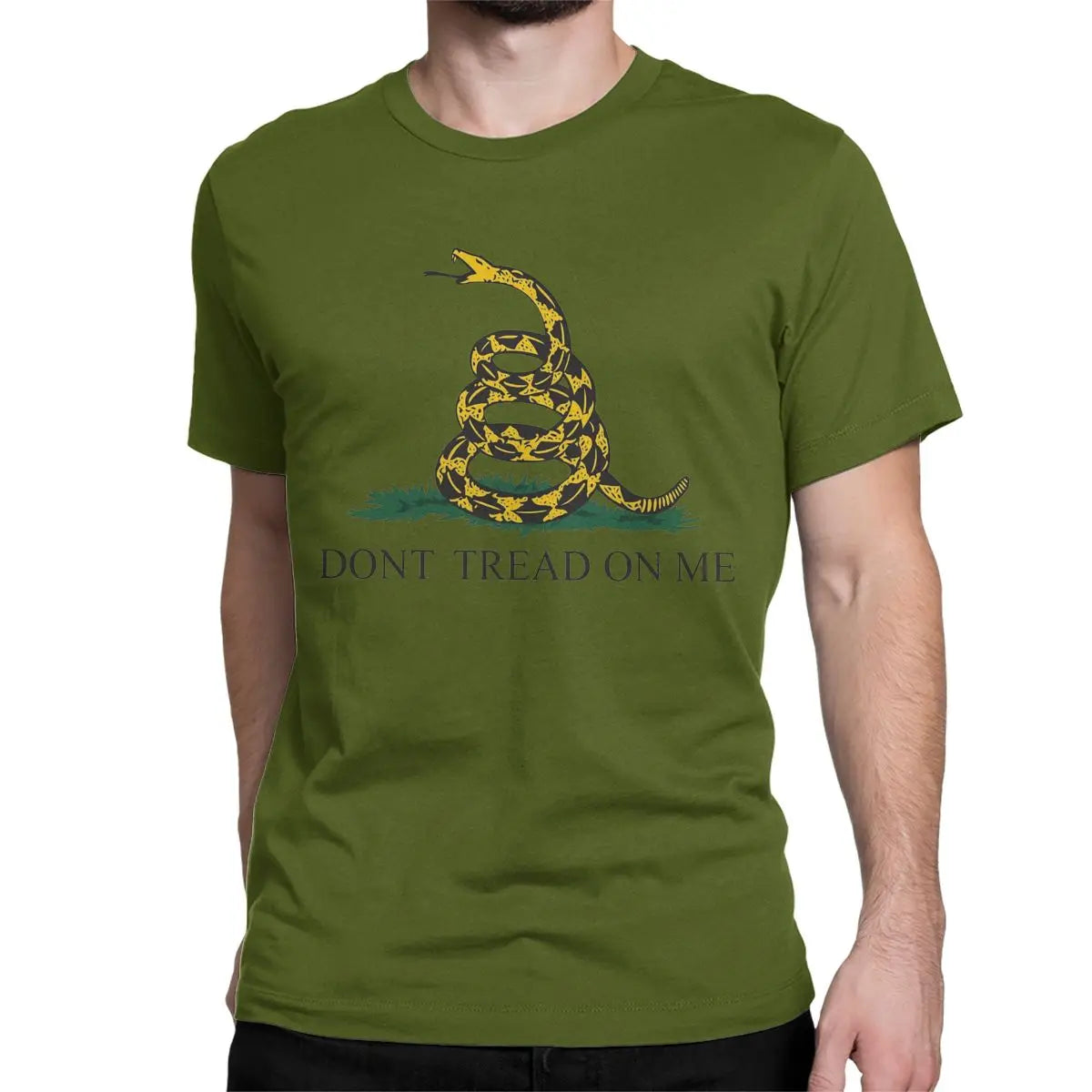 Men Women T-Shirts Dont Tread On Me American Liberty Or Death Leisure Pure Cotton Tees  Gadsden Flag T Shirts Crewneck Clothes