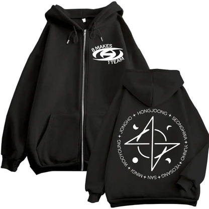 Merch Zipper Hoodie Men Women High Quality Fashion Zip Up Jacket Coat Autumn Winter Casual Loose Sweatshirts