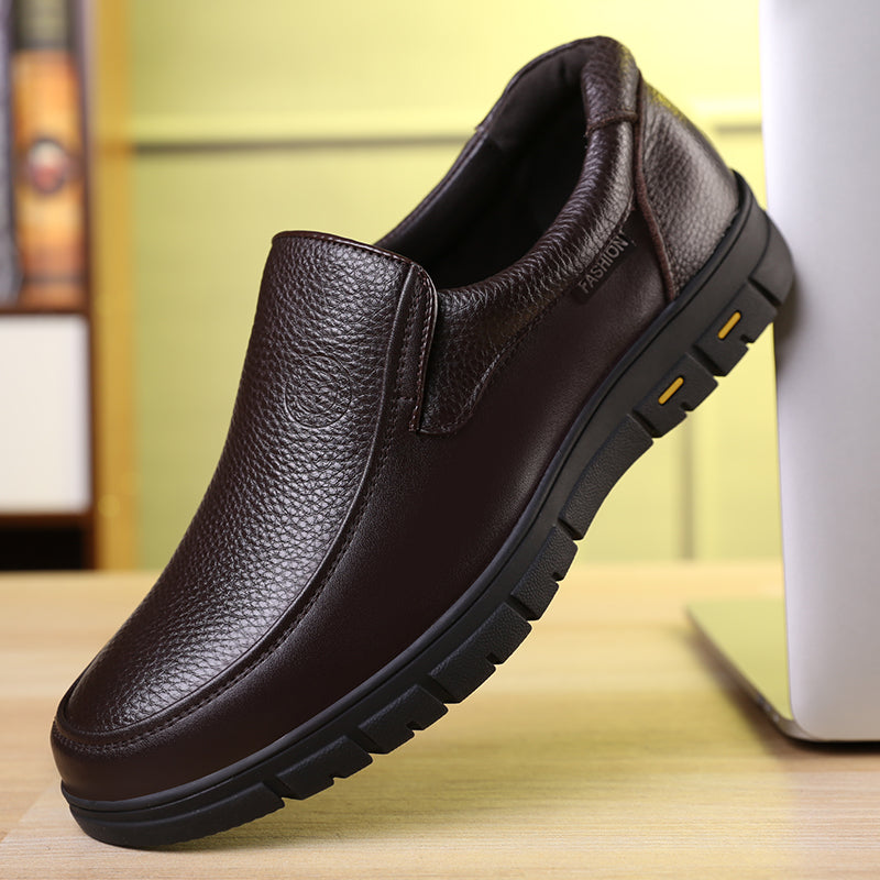 High Quality Leather Men Casual Shoes Italian Luxury Brand Mens Loafers Breathable Formal Mens Dress Shoes Slip-on Driving Shoes