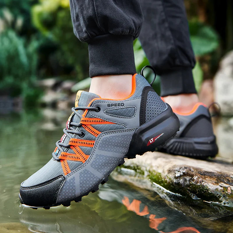 Sapatos de Caminhada Masculinos e Femininos Impermeáveis para Exteriores Tênis de Treino com Cadarço para Escalada Trekking Tênis de Montanha para Caminhada e Caça Tênis Táticos