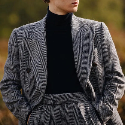 Conjunto Masculino de Terno 2 Peças Primavera Outono Blazer Calças Elásticas Casual de Negócios Casamento Festa Formatura Jantar Trabalho Viagem Banquete